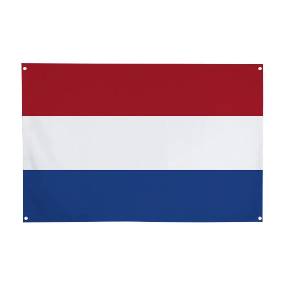 drapeau bannière historique orange blanc bleu rayures laiton décoration murale moderne polyester super tex