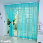 rideau transparent moderne fin vertical plissé couleurs vives turquois orange rouge violet rose blanc
