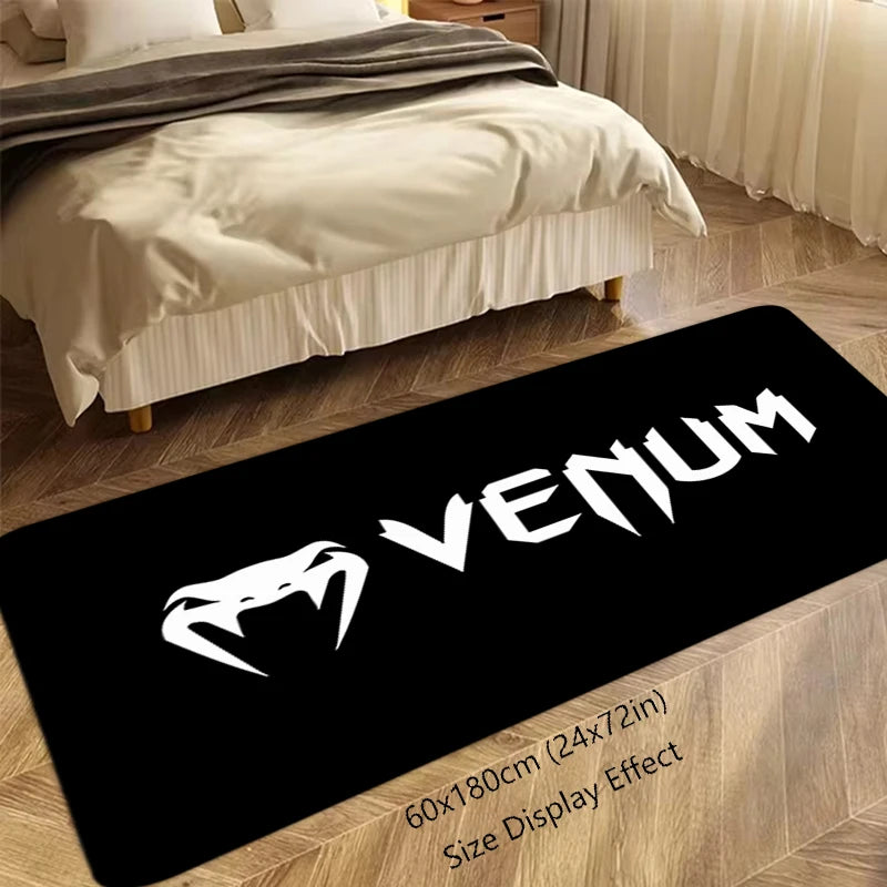 tapis sol moderne logo venum noir blanc antidérapant intérieur maison salon entrée sport