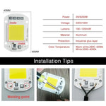 lampe led cob 20w 30w 50w blanc mat moderne vis aluminium 220v 110v