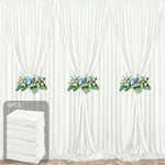 rideau fond scène blanc rose rouge moderne panneaux poignées 5ft 10ft opaques