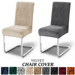 housses chaise velours élastiques polyesters modernes beige gris opaques unies restaurant