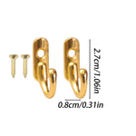 crochets muraux modernes minimaux bronze doré noir vis fixations salle bain cuisine support bijoux
