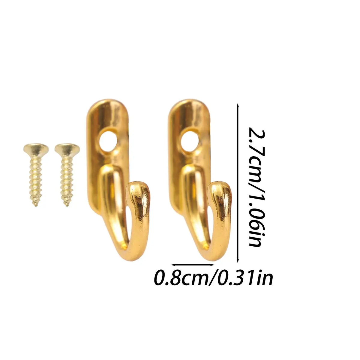 crochets muraux modernes minimaux bronze doré noir vis fixations salle bain cuisine support bijoux