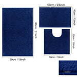 ensemble tapis bain chenille doux absorbant secage rapide motif rayures salle bain
