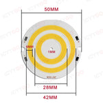 plaque led 2w 50mm blanc rouge vert jaune rayures concentriques modernes 3000k 4200k 6500k