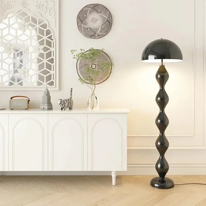 lampe sol moderne spirale vert olive bleu marine rouge abat jour fer abs pvc
