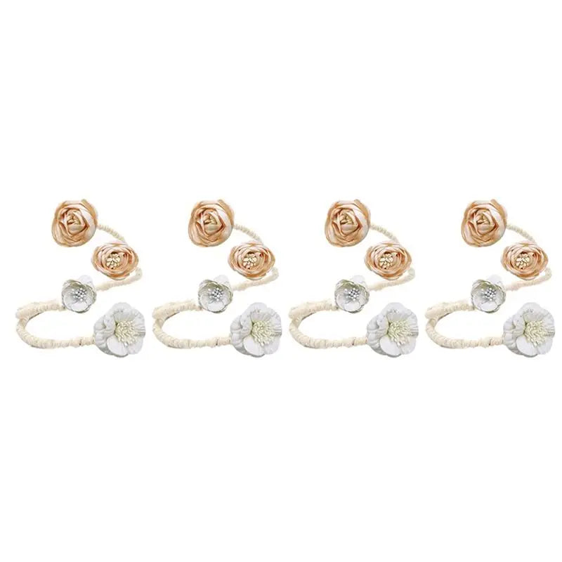 rubans rideaux fleurs artificielles beige rose bleu gris décoratifs modernes