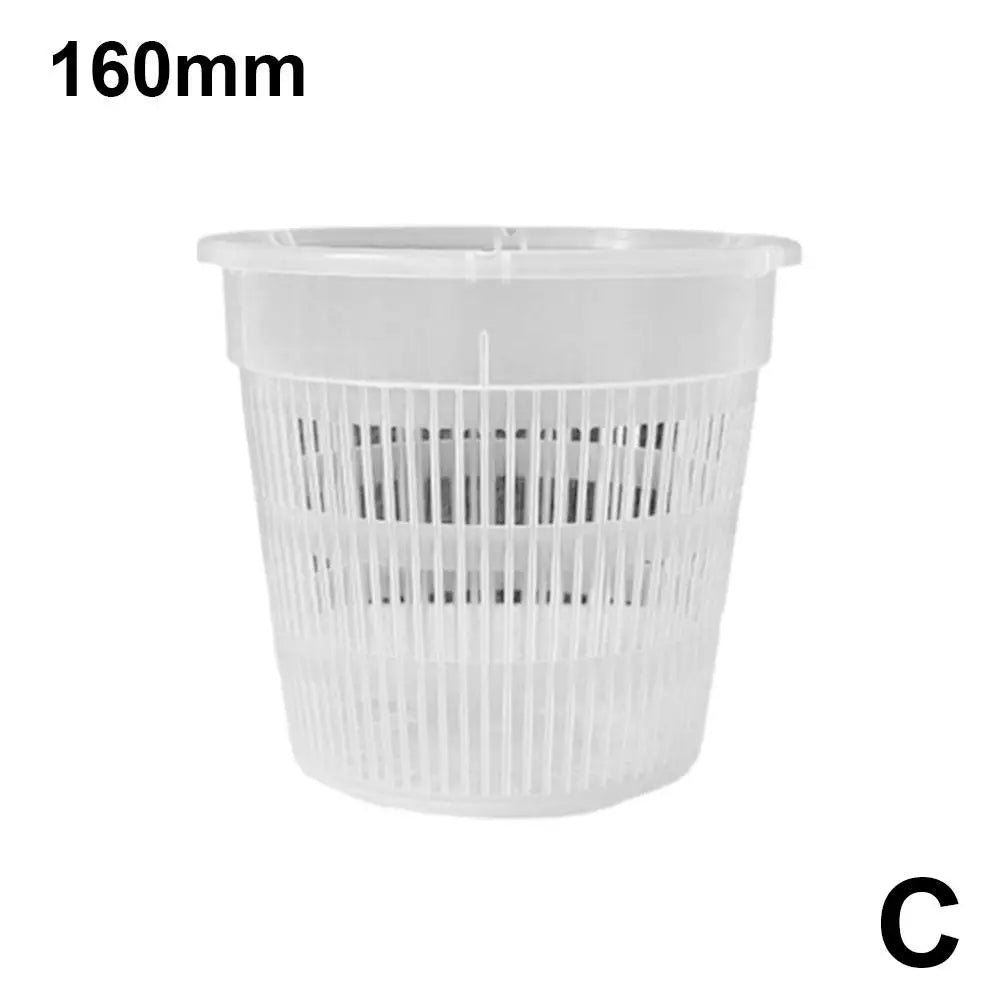 pot plante transparent moderne grille drainage plateau support lignes verticales plastique