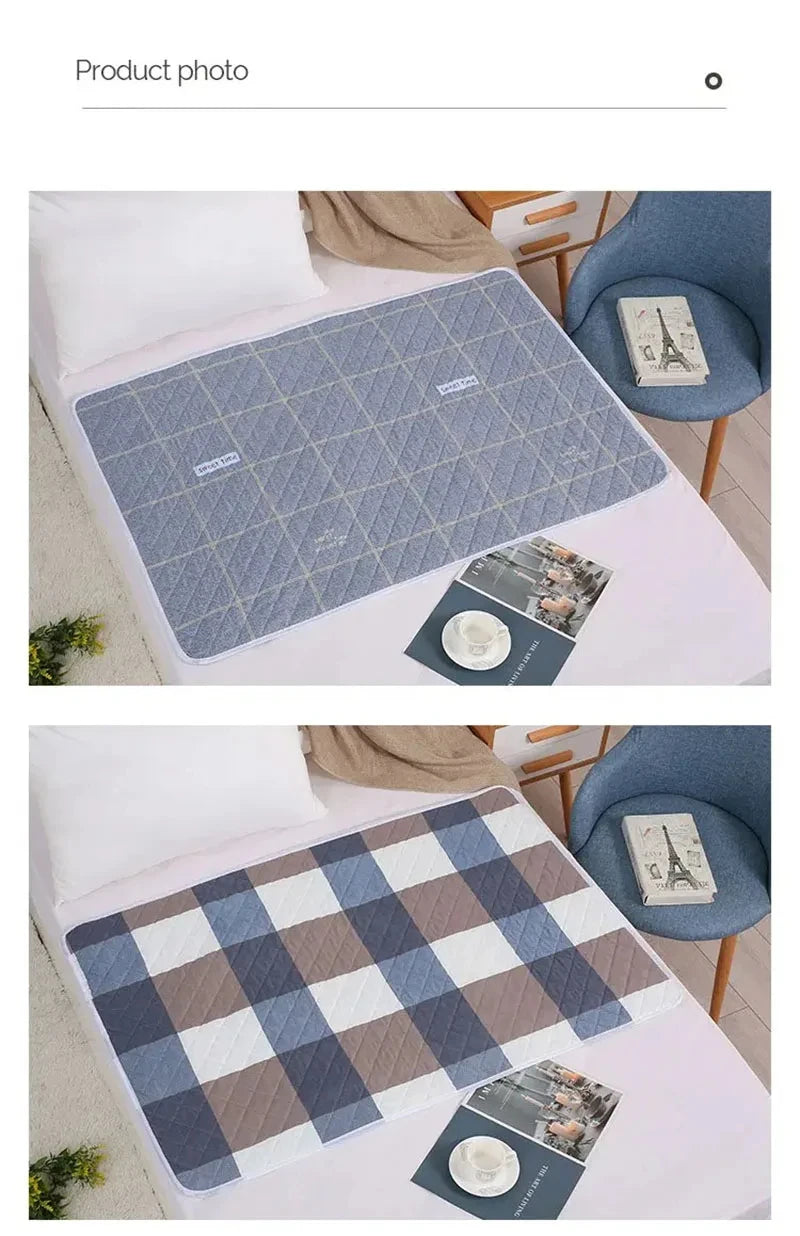 protège matelas lavable bébé matelas langer housses bleu blanc motifs floraux carreaux moderne absorption