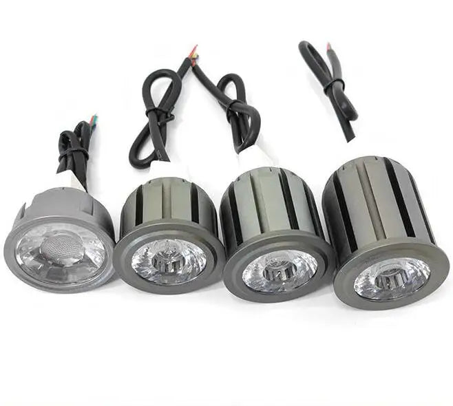 Spot LED gris métallisé 50mm moderne télécommande câble noir 12V 24V RGB