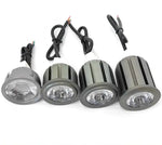Spot LED gris métallisé 50mm moderne télécommande câble noir 12V 24V RGB