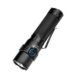 lampe torchon rechargeable ip68 2500 lumens led anti dérapante mode high medium low stroboscope