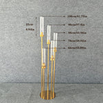 supports bougies modernes or transparents acrylique verre mariage élégants variés tailles hauteurs