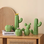 décoration intérieure cactus céramique vert moderne épines fleurs table ornement