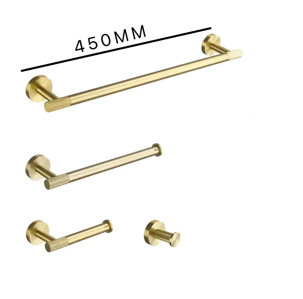 accessoires salle bain doré laiton brossé moderne porte serviettes double grille fixations