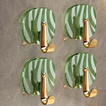 porte serviettes adhésifs moderne vert transparent beige reflets élégants auto colle sans perçage haute