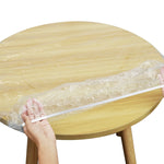 housses table ronde transparentes imperméables pvc 102 160cm maison solides