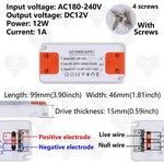 alimentation led ultra fine 12v 24v 12w 120w blanc vis moderne