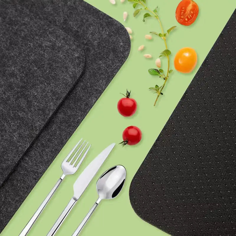 tapis protection cuisine noir résistant chaleur adhésif 44x30cm moderne antidérapant