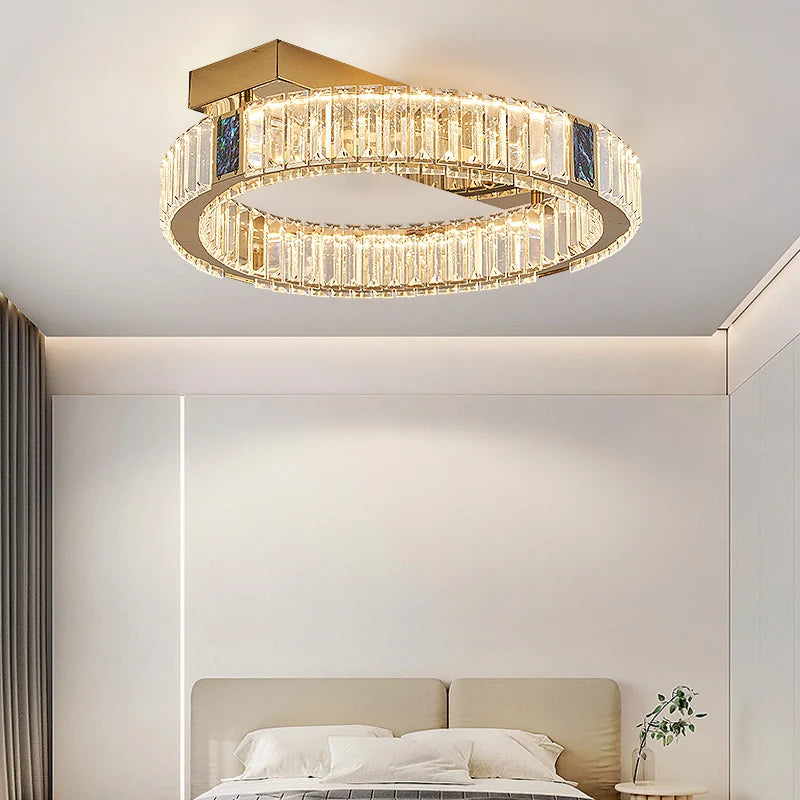 lampe moderne or transparent facettes élégante invisible 249 2000lm 90 260v assemblage salon