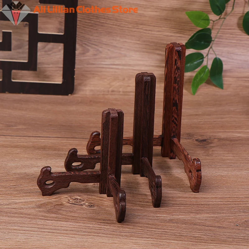 supports bois texturé traditionnels asiatiques petite décoration marron foncé hauteur jusqu'à 15cm largeur jusqu'à