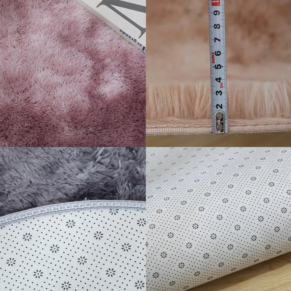 tapis moelleux peluche rose gris beige violet moderne salon chambre antidérapant polyester 40x60cm