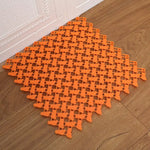tapis bain imperméable anti dérapant bleu blanc rose vert orange violet losange moderne minimaliste