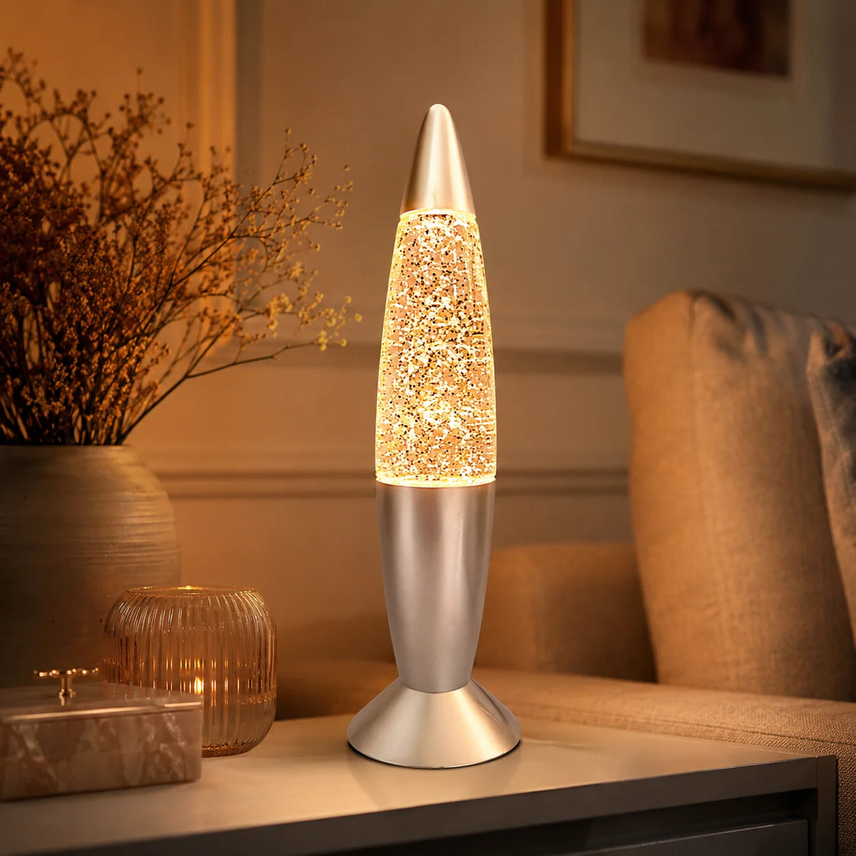 lampe led change couleur usb chambre projection paillettes argentées moderne gaming