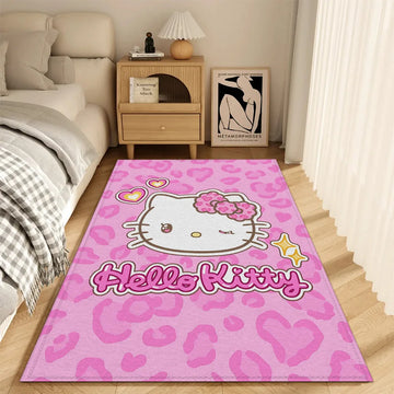 tapis sol moderne décoratif motif coeurs personnages cartoon velours chambre salon porte entrée