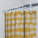 rideau douche jaune moderne motif cercles polyester respectueux environnement 180x180cm opaque annuaux suspension