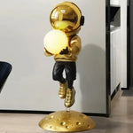 statuette astronaute résine couleur changeante doré argenté rose jaune moderne brillant métallique fixations