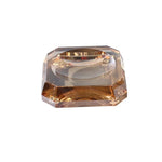 support savon moderne élégant transparent facettes géométriques contemporain or noir