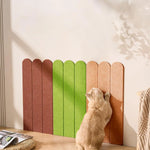 protecteur mur chat vert marron clair beige adhésif texture douce moderne pièces 12 24