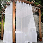 rideau extérieur moderne polyester translucide balcon pergola contemporain translucent blanc