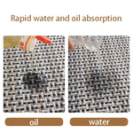 tapis cuisine antidérapant moderne beige gris tissé fils contrastants respectueux environnement