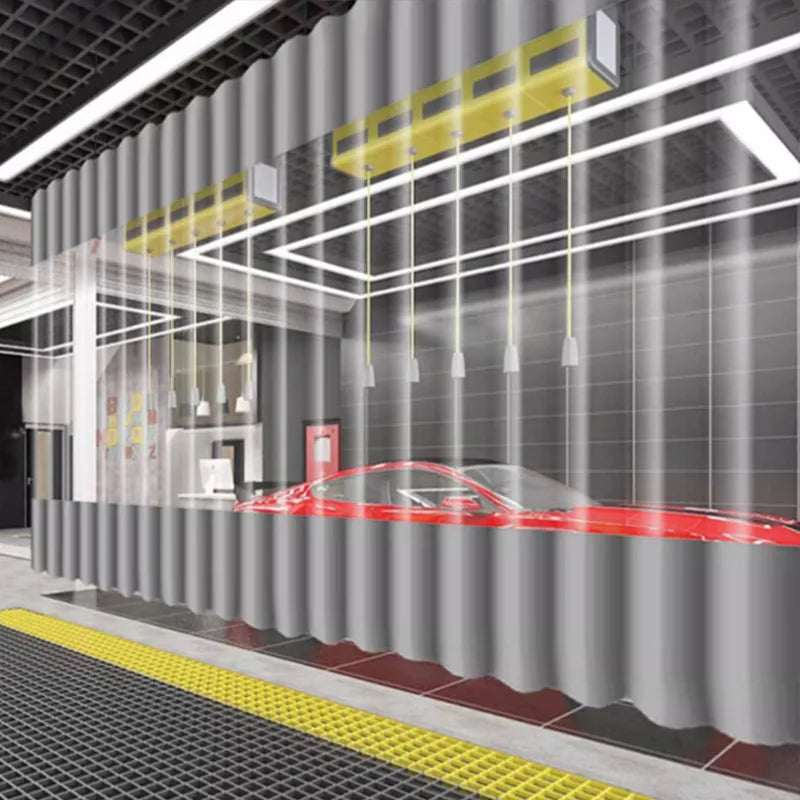 Rideau de séparation garage en PVC étanche vert