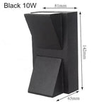 applique murale led noir contemporaine ip65 étanche 5w 10w naturel 4000k fixée mur