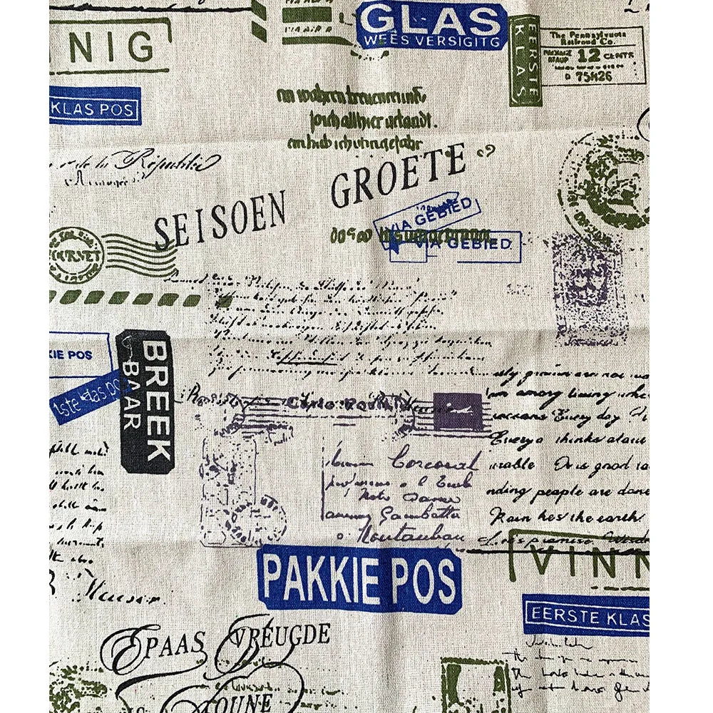 tissu coton lin imprimé journal rétro protection uv résistance abrasion vintage drapeaux décoratif coasters