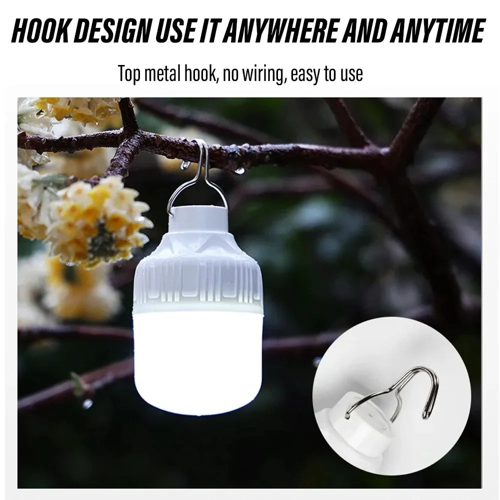 ampoules led rechargeables usb haute luminosité lanterne portable blanc moderne compact crochet