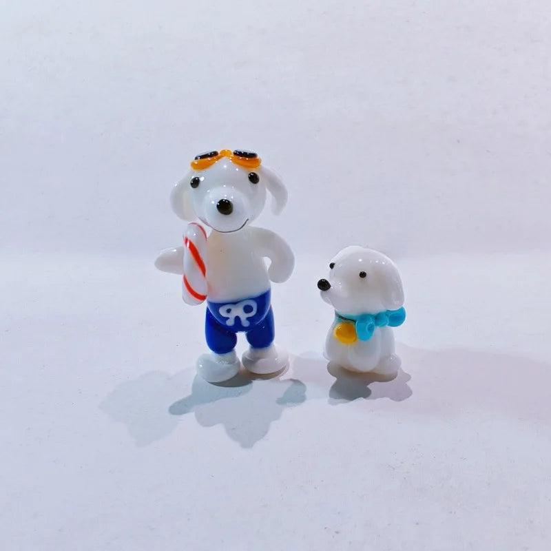 ornements maison figurines animaux céramique couleurs variées cartoon motifs simples