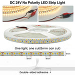 ruban led 24v 120led 5m 10m blanc doré gris moderne adhésif points lumineux uniformes