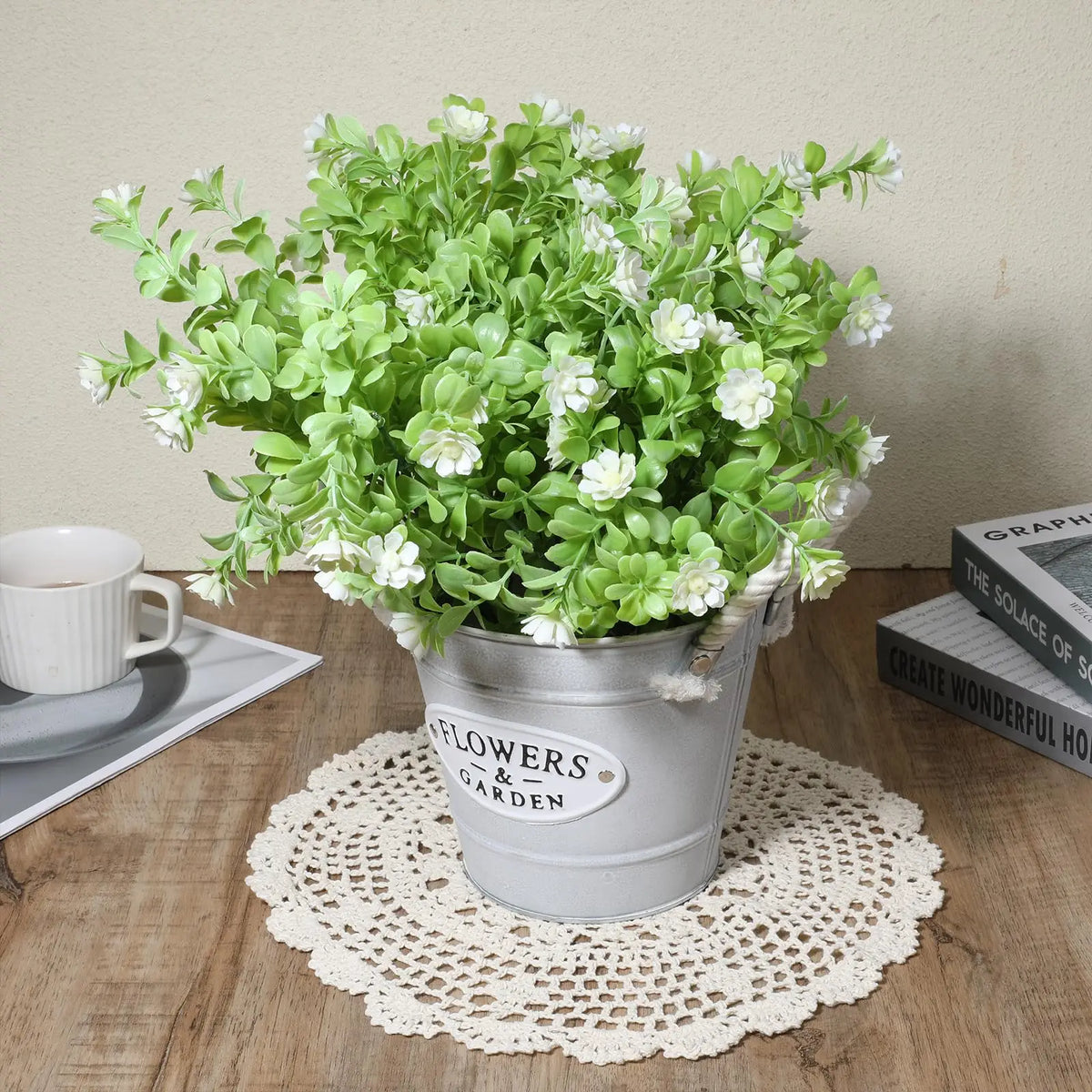 serviettes table crochetées motif floral serviettes polyester coton beige traditionnelles 30cm 35cm 40cm 50cm