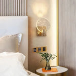lampe murale moderne or transparent paillettes dorées led 13cm 16cm