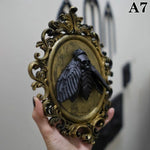 cadre mural or noir relief sculpté baroque artisanal decoration murale relief animal résine