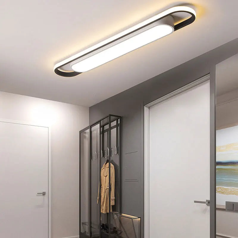 Lampe LED moderne plafonnier aluminium blanc noir éclairage quotidien minimaliste 249 2000 flux lumineux