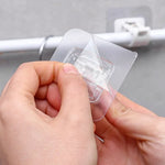 supports murals adhésifs tiges noires transparents modernes fonctionnels plats lisses