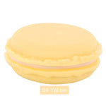 boîtes rangement forme macaron couleurs vert orange rose jaune créatif ludique capsules blanches vertes