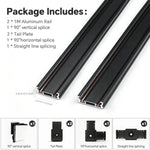 projecteurs led aimants rail noir moderne grille lumineuse réglable certifiés ul rohs