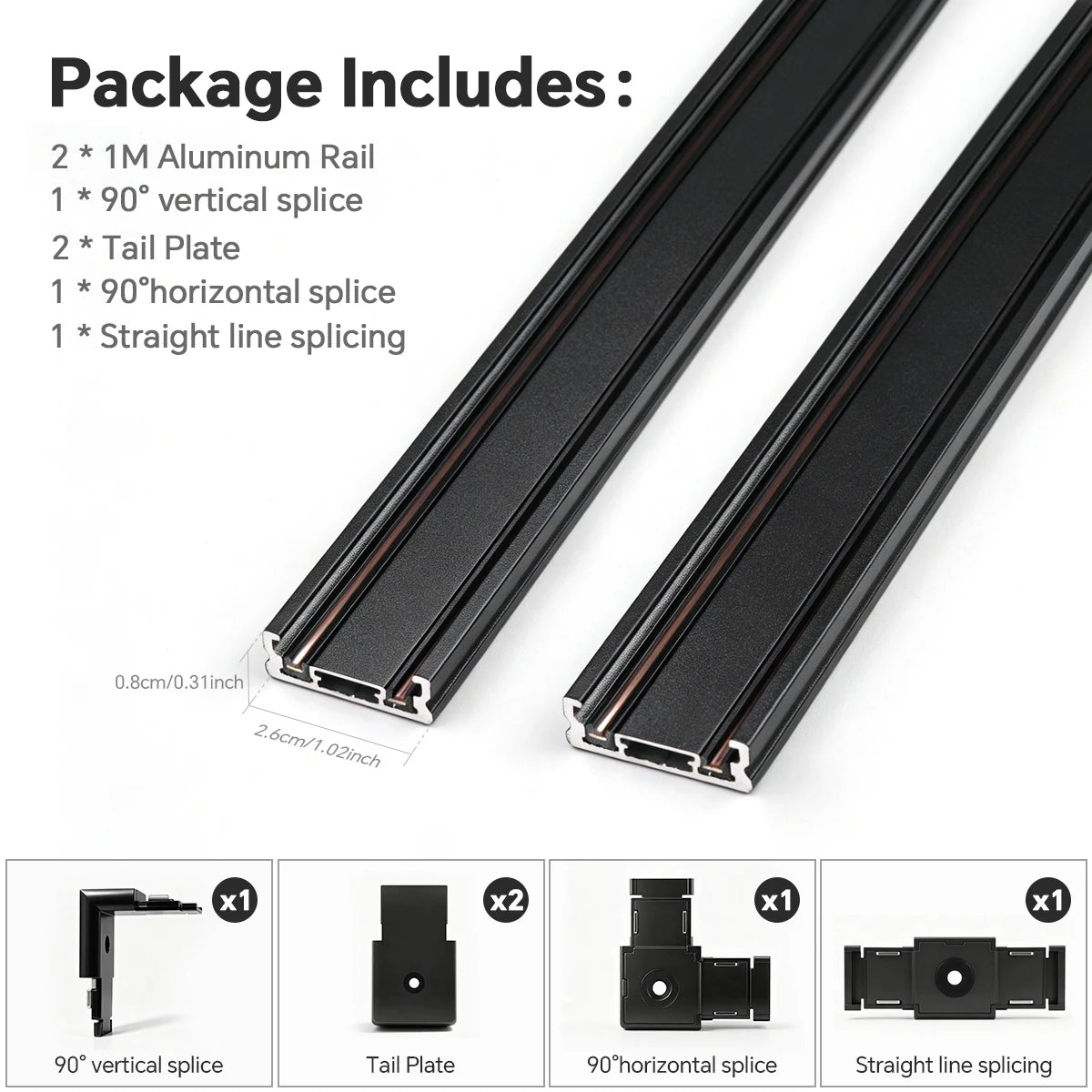 projecteurs led aimants rail noir moderne grille lumineuse réglable certifiés ul rohs